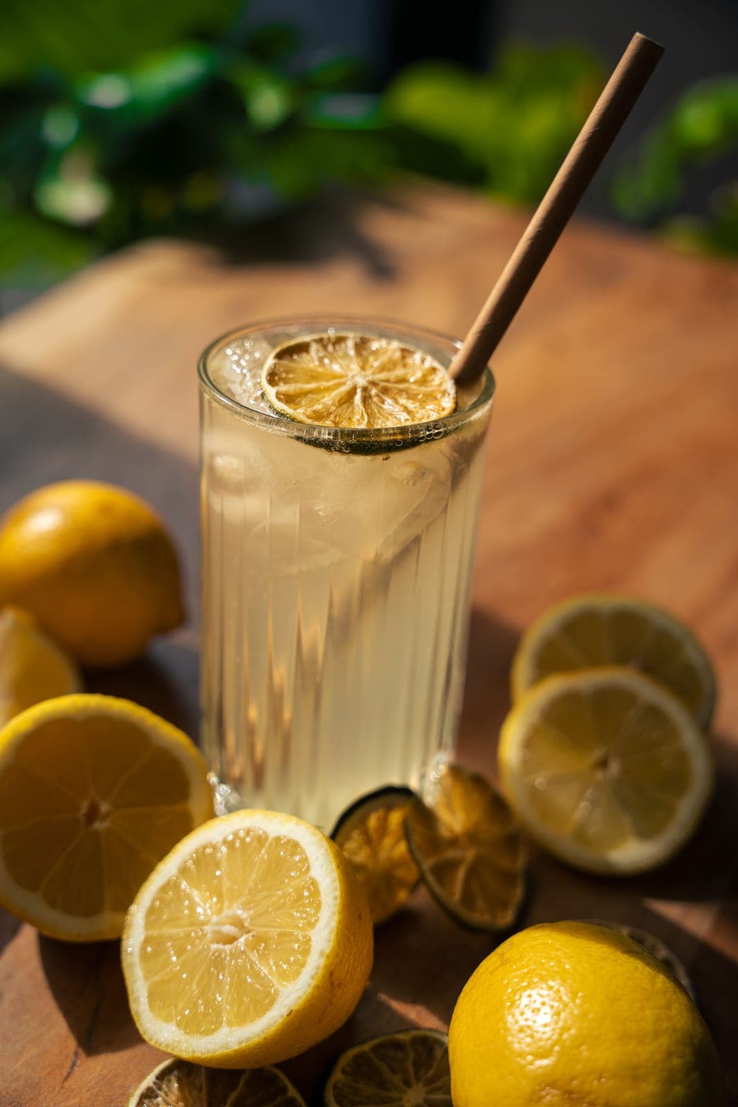 Hausgemachte Zitronenlimonade mit frischen Zitronen